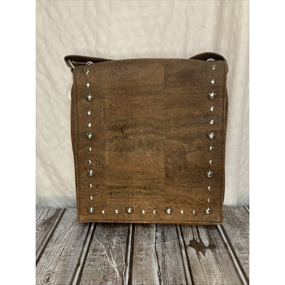 New W/tag Thistle + Cork Eco-Friendly Cork Like Style Purse Crossbody Bag Brown - Picture 5 of 12